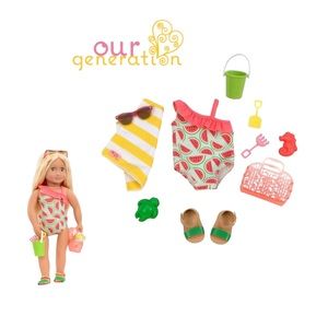 Our Generation Slice of Fun Beach Set Outfit & Accessories